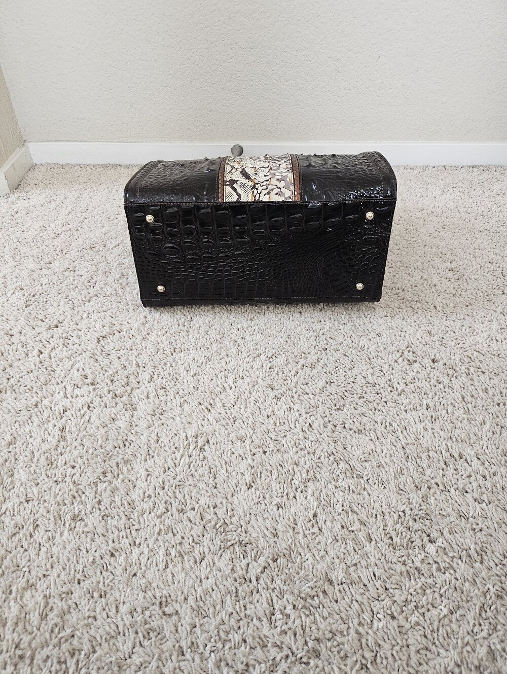 Brahmin Caroline Cocoa Goldspur Satchel - Picture 10 of 15